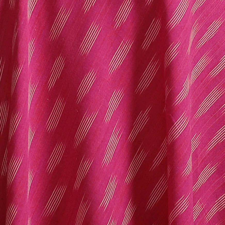 Pink - Pochampally Ikat Weave Pure Cotton Fabric 03