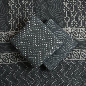 Buy 3pc Cotton Grey Jaipur Print Dress Material