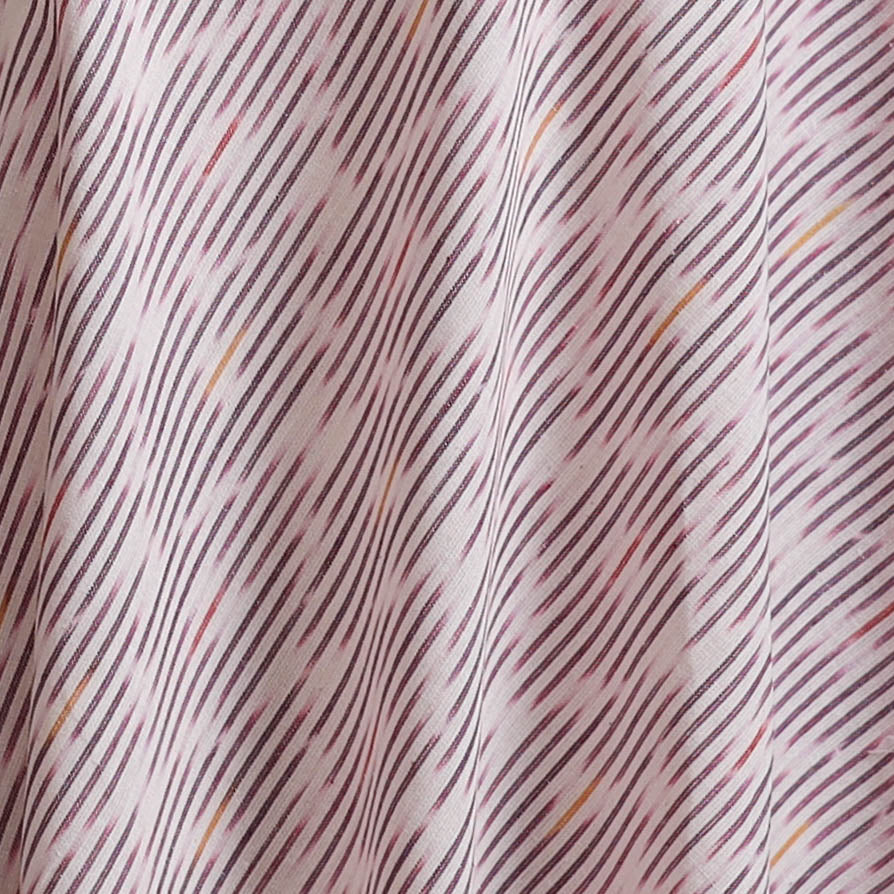 Pink - Pochampally Ikat Weave Pure Cotton Fabric 04