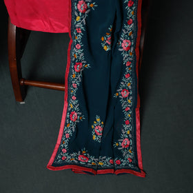 Hand Embroidered Georgette 3pc Unstitched Dress Material Suit Set 05