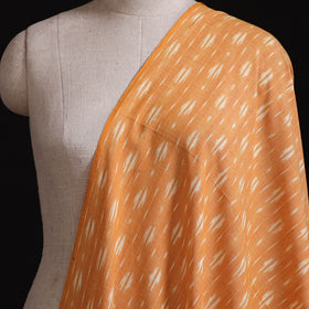 Orange - Pochampally Ikat Weave Pure Cotton Fabric 06