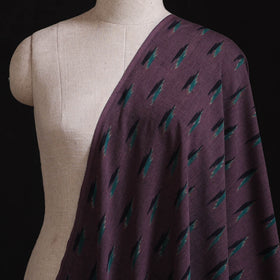 Brown - Pochampally Ikat Weave Pure Cotton Fabric 07