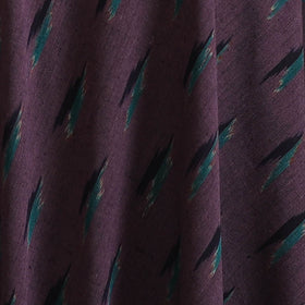 Brown - Pochampally Ikat Weave Pure Cotton Fabric 07