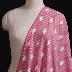 Pink - Pochampally Ikat Weave Pure Cotton Fabric 08