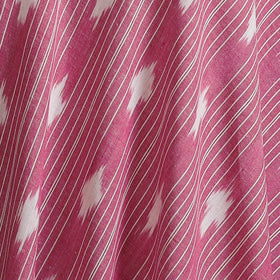 Pink - Pochampally Ikat Weave Pure Cotton Fabric 08