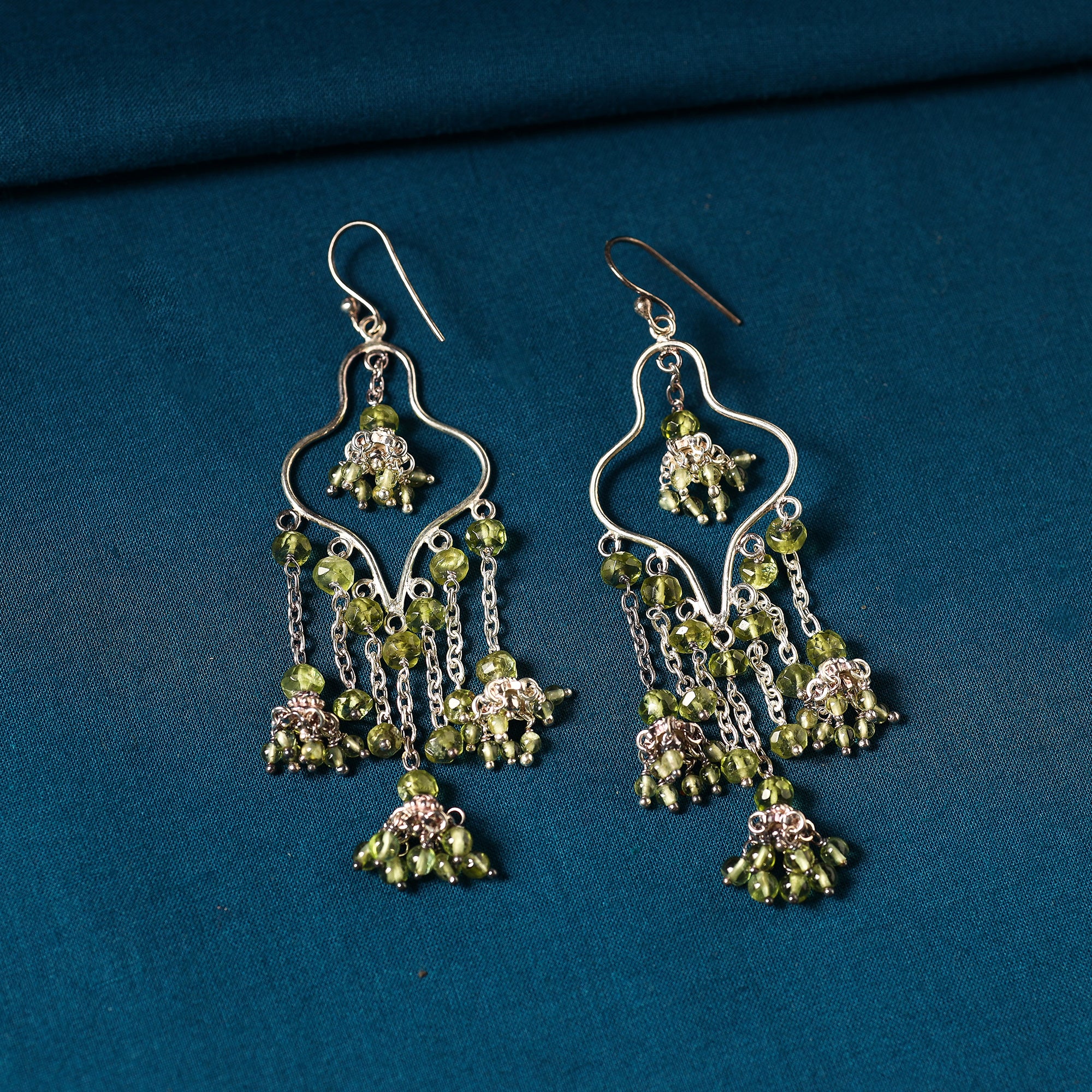 Sterling Silver Beadwork Earrings l iTokri आई.टोकरी
