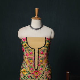 Hand Embroidered Georgette 3pc Unstitched Dress Material Suit Set 10