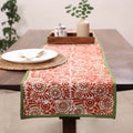Red Handmade Cotton Table Runner