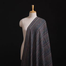 Pure Handwoven Merino Wool Fabrics in Ajrakh Block Prints 03