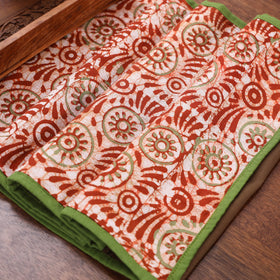 Red Handmade Cotton Table Runner