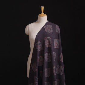 Pure Handwoven Merino Wool Fabrics in Ajrakh Block Prints 07