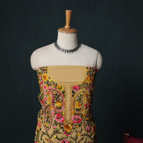 Hand Embroidered Georgette 3pc Unstitched Dress Material Suit Set 12
