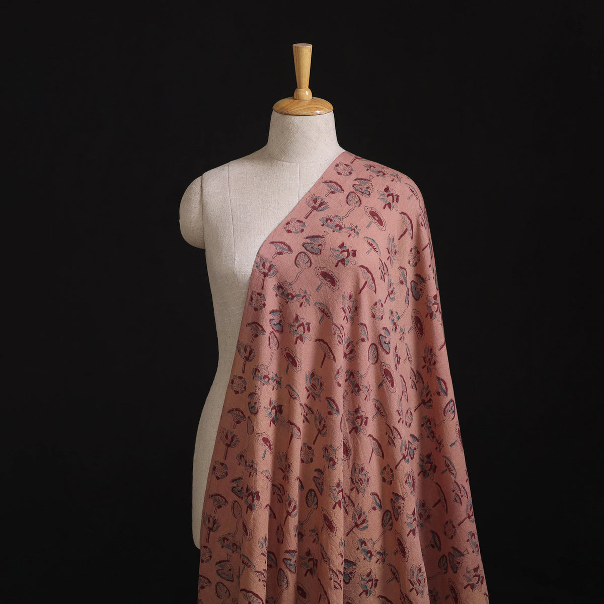 Pure Handwoven Merino Wool Fabrics in Ajrakh Block Prints 11