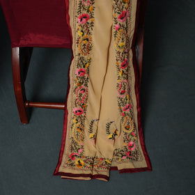 Hand Embroidered Georgette 3pc Unstitched Dress Material Suit Set 12