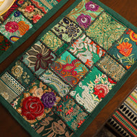 Khambadiya Patchwork Table Runner with Table Mat Set 04