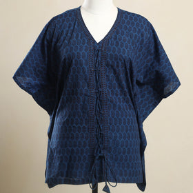 Buy Blue Bagh Block Print Cotton Kaftan 