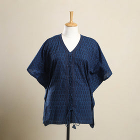 Buy Blue Bagh Block Print Cotton Kaftan 