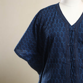 Buy Blue Bagh Block Print Cotton Kaftan 