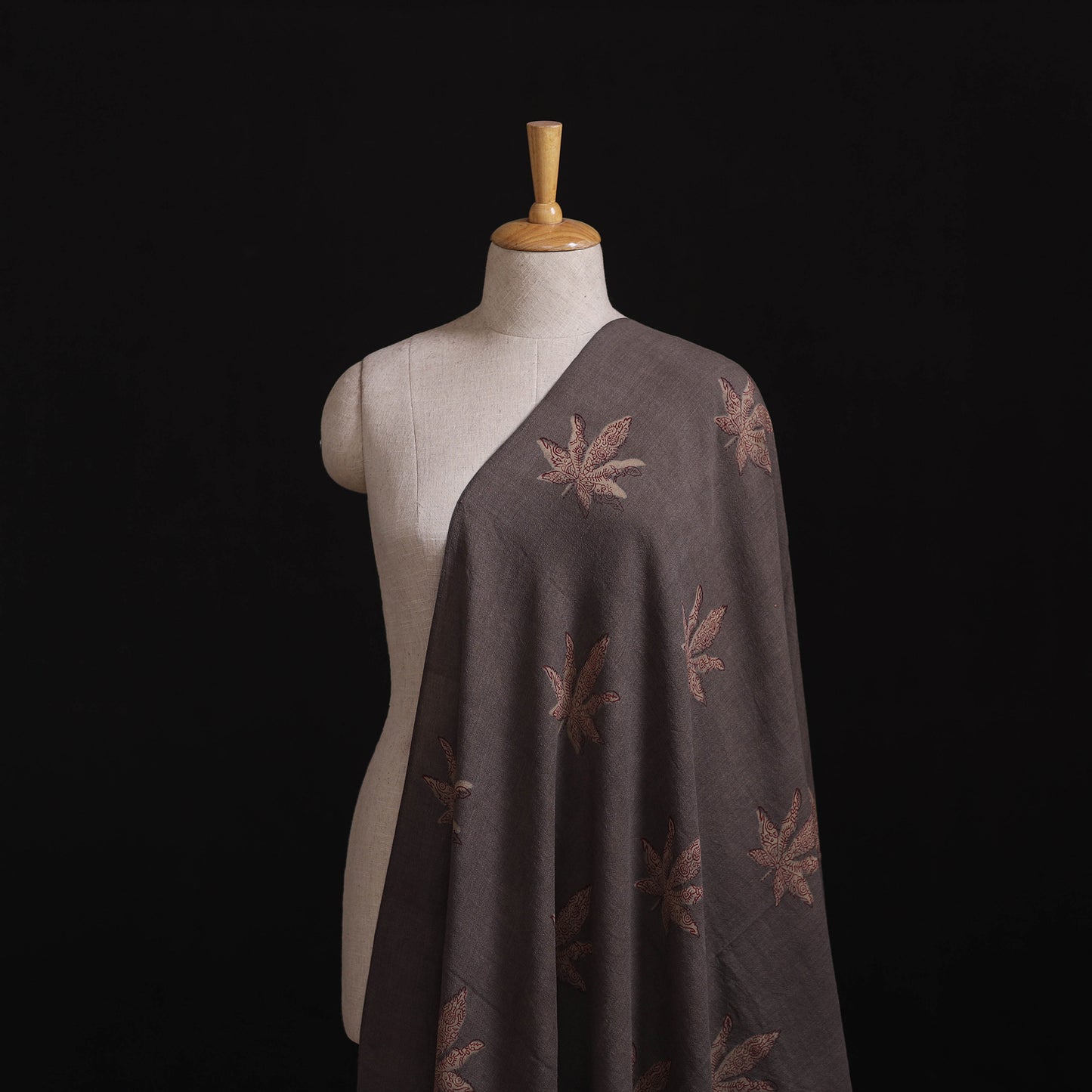 Pure Handwoven Merino Wool Fabric in Akola Block Prints 16