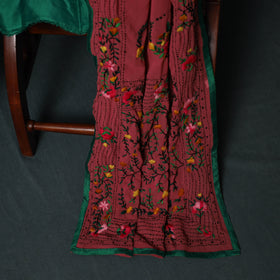 Hand Embroidered Georgette 3pc Unstitched Dress Material Suit Set 15