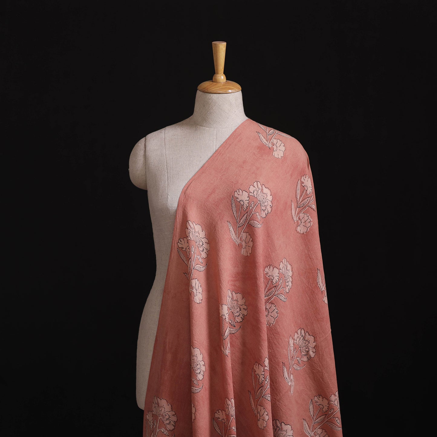 Pure Handwoven Merino Wool Fabric in Akola Block Prints 17