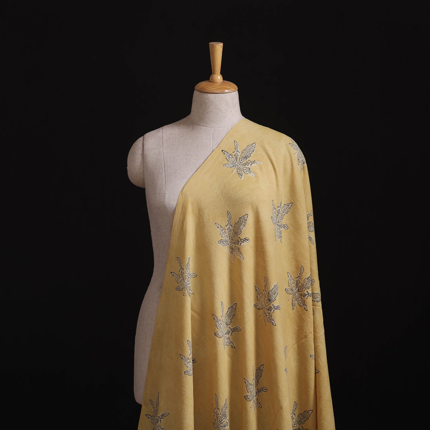 Pure Handwoven Merino Wool Fabric in Akola Block Prints 18