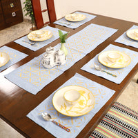 Applique Cut Work Table Runner with Table Mat Set 16