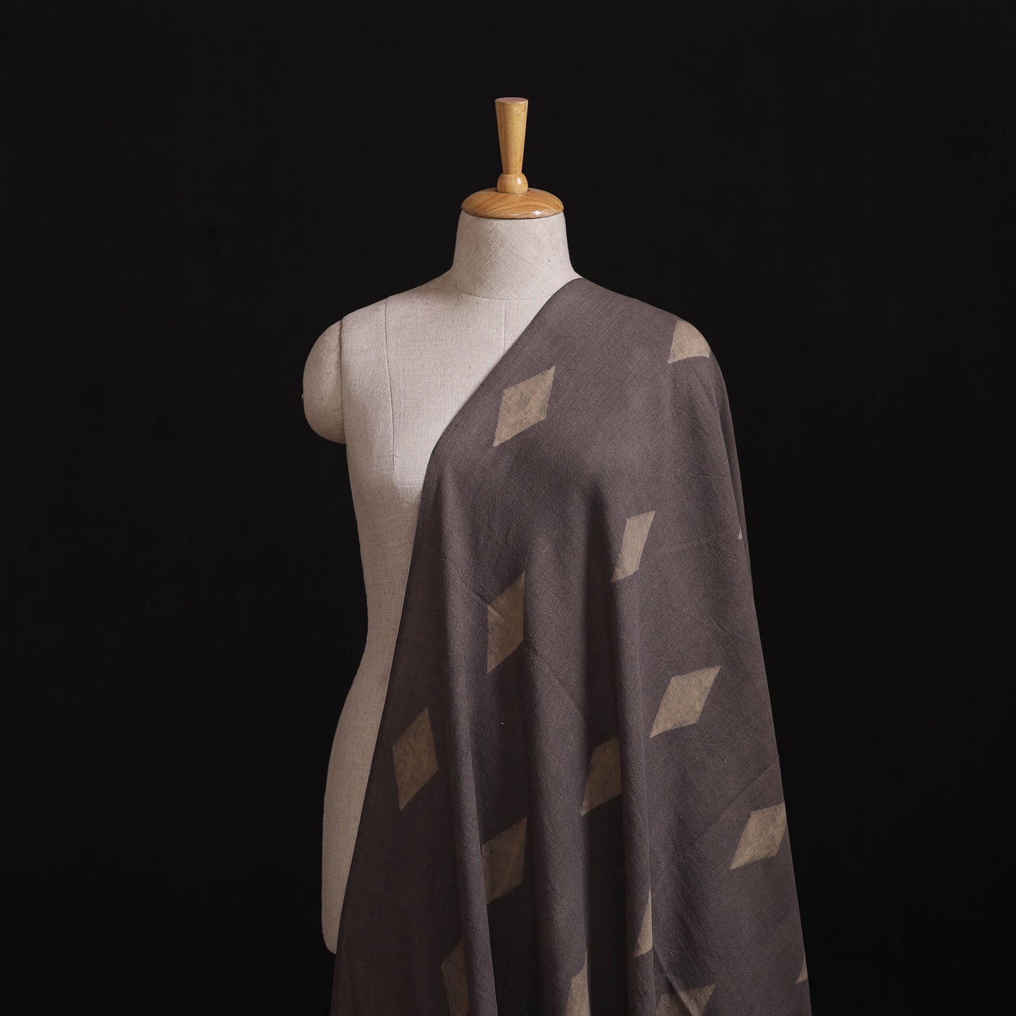 Pure Handwoven Merino Wool Fabric in Akola Block Prints 25