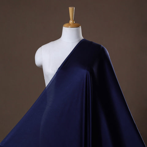 Navy blue - modal silk plain fabric 11 - handcrafted