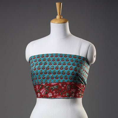 block printed blouse piece 