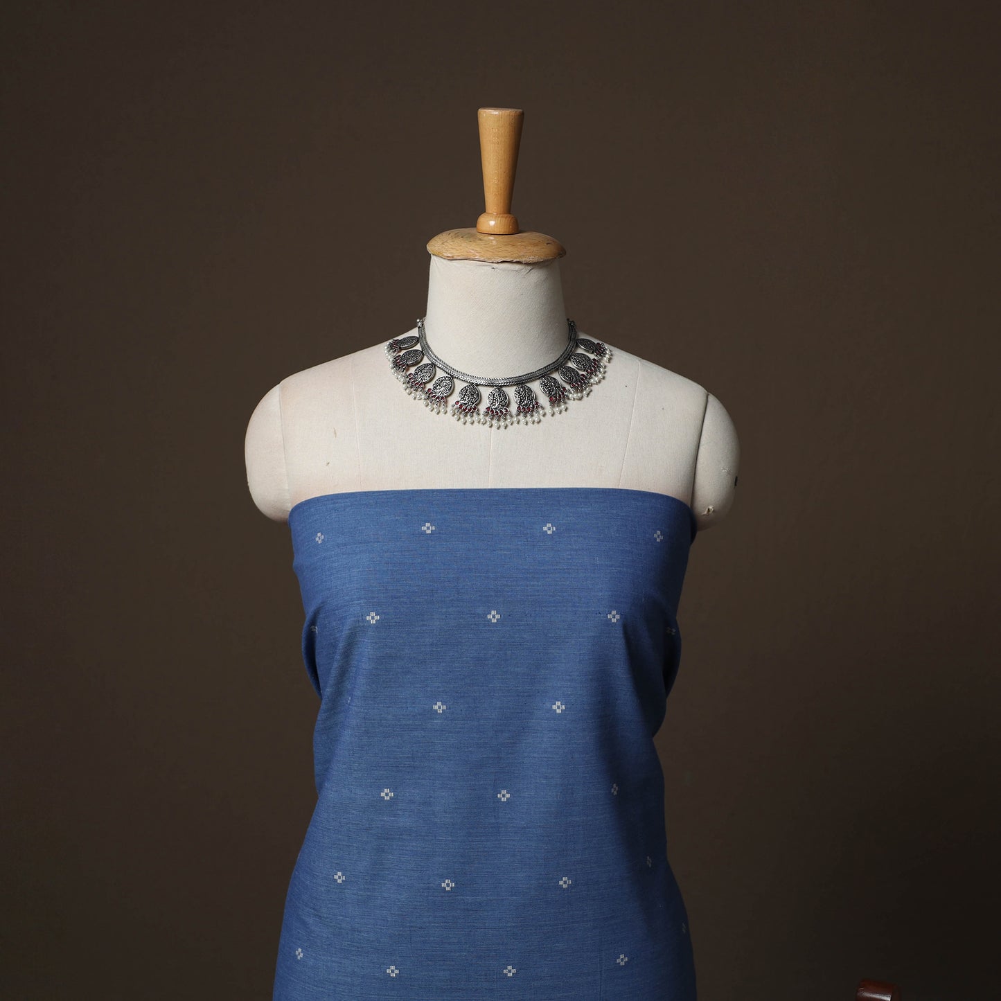 Jacquard Woven Pure Cotton 3pc Unstitched Dress Material Suit Set 10