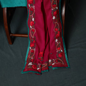 Hand Embroidered Georgette 3pc Unstitched Dress Material Suit Set 19