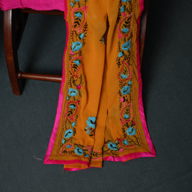 Hand Embroidered Georgette 3pc Unstitched Dress Material Suit Set 20