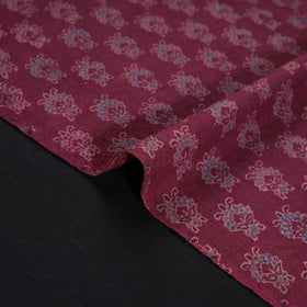 Pure Handwoven Merino Wool Fabrics in Ajrakh Block Prints 12