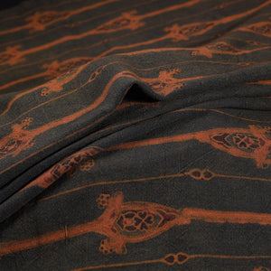 Pure Handwoven Merino Wool Fabrics in Ajrakh Block Prints 10