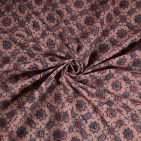 Pure Handwoven Merino Wool Fabrics in Ajrakh Block Prints 08