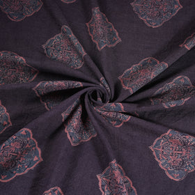 Pure Handwoven Merino Wool Fabrics in Ajrakh Block Prints 07