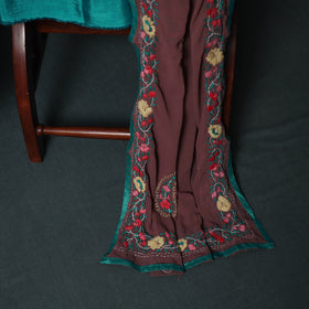 Hand Embroidered Georgette 3pc Unstitched Dress Material Suit Set 22
