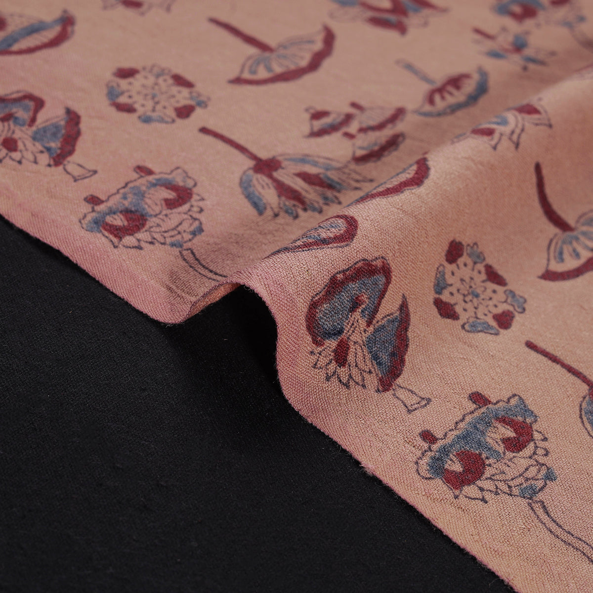 Pure Handwoven Merino Wool Fabrics in Ajrakh Block Prints 06