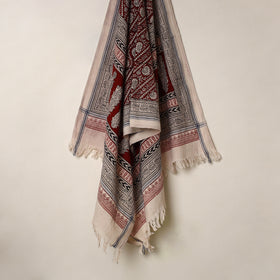 Buy Red Handloom Cotton Bagh Print Towel