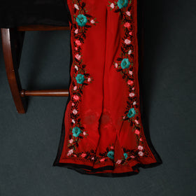 Hand Embroidered Georgette 3pc Unstitched Dress Material Suit Set 24