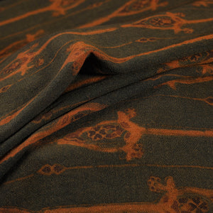 Pure Handwoven Merino Wool Fabrics in Ajrakh Block Prints 05