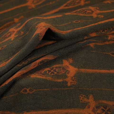Pure Handwoven Merino Wool Fabrics in Ajrakh Block Prints 05