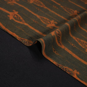 Pure Handwoven Merino Wool Fabrics in Ajrakh Block Prints 05