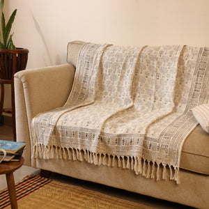 Handloom Jaipur Block Printed Cotton Sofa Throw (39 x 49 in) 04