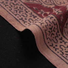 Red - pure wool handloom natural dyed bagh fabric 06