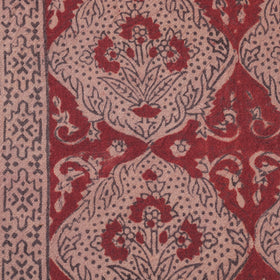 Red - pure wool handloom natural dyed bagh fabric 06