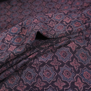 Pure Handwoven Merino Wool Fabrics in Ajrakh Block Prints 09
