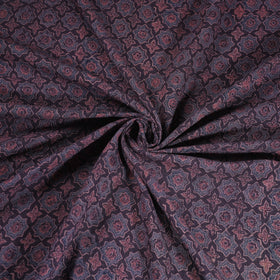 Pure Handwoven Merino Wool Fabrics in Ajrakh Block Prints 09