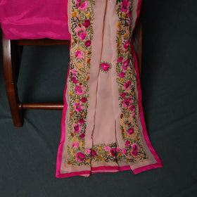 Hand Embroidered Georgette 3pc Unstitched Dress Material Suit Set 29